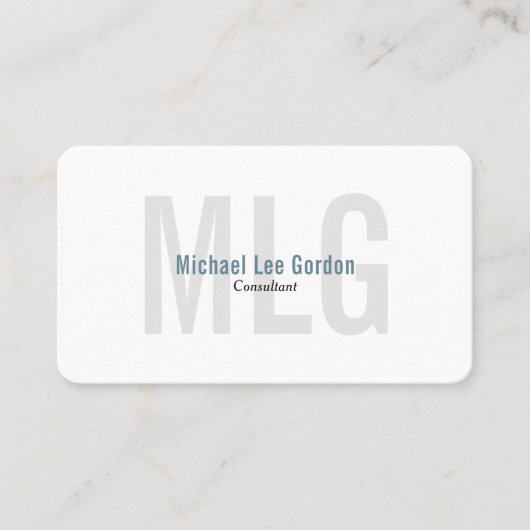 Minimalistisch professioneel monogram Visitekaartj Visitekaartje (Voorkant)