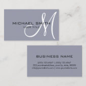 Minimalistisch professioneel monogram visitekaartje (Voorkant / Achterkant)