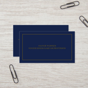 Minimalistisch professioneel Navyblauw Visitekaartje