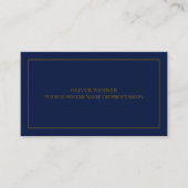 Minimalistisch professioneel Navyblauw Visitekaartje (Voorkant)