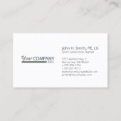 Minimalistisch, professioneel olijfgroen, blauw visitekaartje (Voorkant)