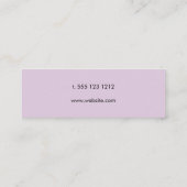 Minimalistisch professioneel pasteel Paars Mini Visitekaartje (Achterkant)