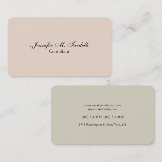 Minimalistisch professioneel platform visitekaartje (Voorkant / Achterkant)