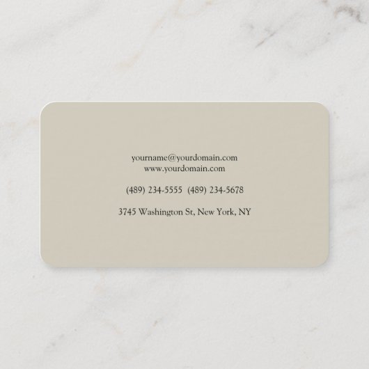 Minimalistisch professioneel platform visitekaartje (Achterkant)