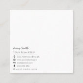 Minimalistisch professioneel roos gouden cirkel mo vierkante visitekaartje (Achterkant)