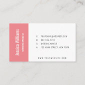 Minimalistisch Professioneel Roze Visitekaartje (Achterkant)