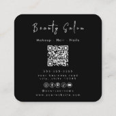 Minimalistisch Professioneel Schoonheidssalon Visi Informatiekaartje (Achterkant)