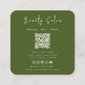 Minimalistisch Professioneel Schoonheidssalon Visi Informatiekaartje (Achterkant)