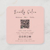 Minimalistisch Professioneel Schoonheidssalon Visi Informatiekaartje (Achterkant)