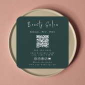 Minimalistisch Professioneel Schoonheidssalon Visi Vierkante Visitekaartje