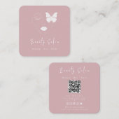 Minimalistisch Professioneel Schoonheidssalon Visi Vierkante Visitekaartje (Voorkant / Achterkant)