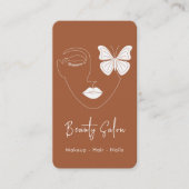 Minimalistisch Professioneel Schoonheidssalon Visi Visitekaartje (Voorkant)