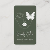 Minimalistisch Professioneel Schoonheidssalon Visi Visitekaartje (Voorkant)