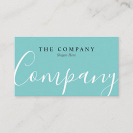 Minimalistisch professioneel Turquoise-Visitekaart Visitekaartje