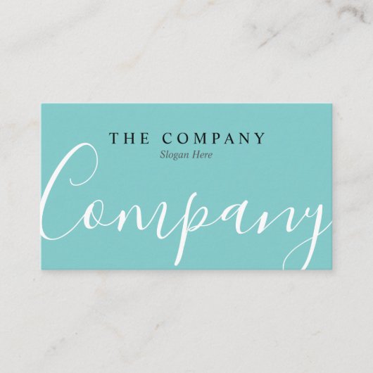 Minimalistisch professioneel Turquoise-Visitekaart Visitekaartje (Voorkant)