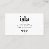 Minimalistisch professioneel typografie logo visitekaartje (Achterkant)