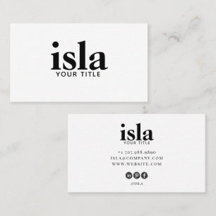 Minimalistisch professioneel typografie logo visitekaartje
