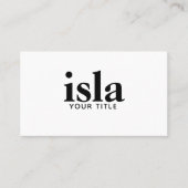 Minimalistisch professioneel typografie logo visitekaartje (Voorkant)