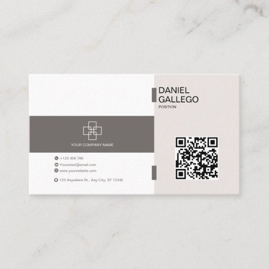 Minimalistisch professioneel Visitekaartje (Voorkant)