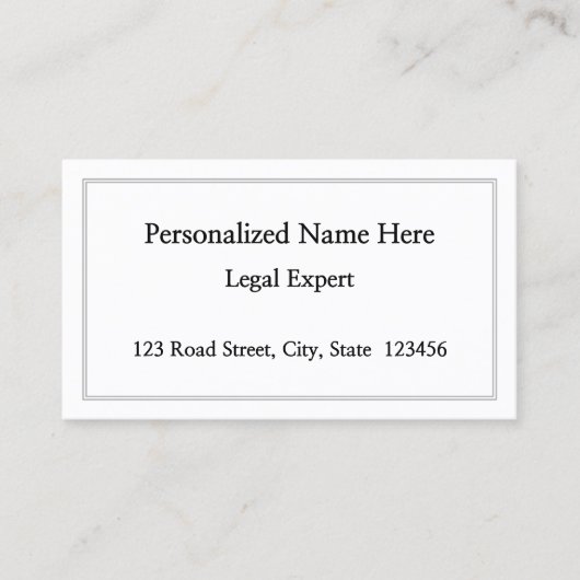 Minimalistisch, professioneel Visitekaartje (Voorkant)