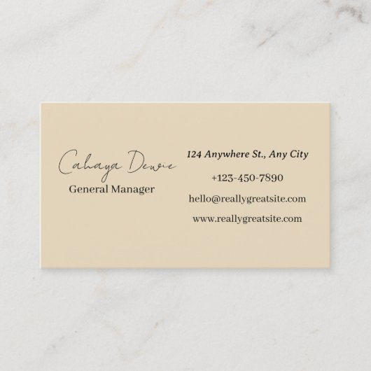 Minimalistisch professioneel Visitekaartje (Voorkant)