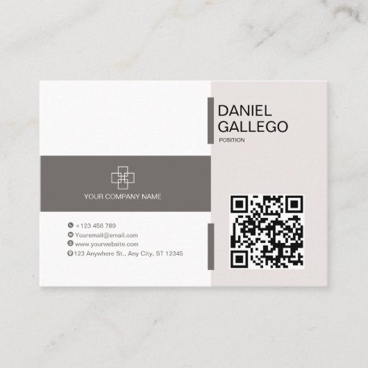 Minimalistisch professioneel Visitekaartje (Voorkant)