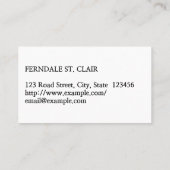 Minimalistisch professioneel Visitekaartje (Achterkant)