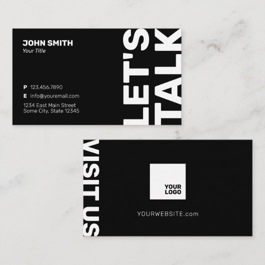 Minimalistisch professioneel visitekaartje (Voorkant / Achterkant)