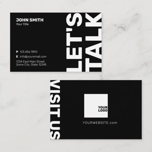 Minimalistisch professioneel visitekaartje (Voorkant / Achterkant)