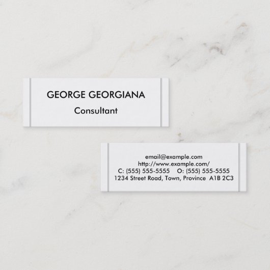 Minimalistisch professioneel Visitekaartje (Voorkant / Achterkant)