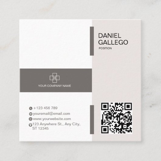 Minimalistisch professioneel Visitekaartje (Voorkant)