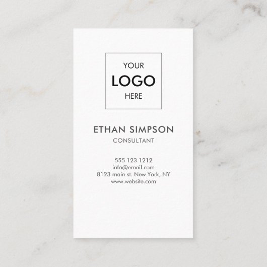 Minimalistisch professioneel Visitekaartje met log (Achterkant)