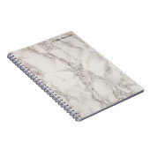 Minimalistisch professioneel wit marmeren stenen o notitieboek (Rechterzijde)