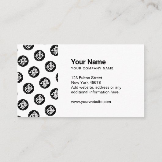 Minimalistisch professioneel zwart-wit en bedrijfs visitekaartje (Achterkant)