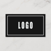 Minimalistisch professioneel zwart-wit en bedrijfs visitekaartje (Achterkant)