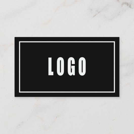 Minimalistisch professioneel zwart-wit en bedrijfs visitekaartje (Achterkant)
