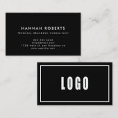 Minimalistisch professioneel zwart-wit en bedrijfs visitekaartje (Voorkant / Achterkant)