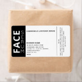 Minimalistisch professioneel zwart-wit gelaatsera etiket (Insitu)