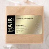 Minimalistisch professioneel zwarte goudserum etiket (Insitu)