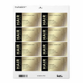 Minimalistisch professioneel zwarte goudserum etiket (Full Sheet)