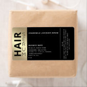 Minimalistisch professioneel zwarte goudserum etiket (Insitu)