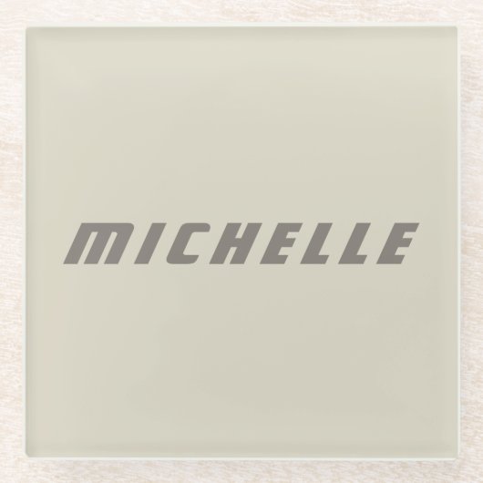 Minimalistisch professionele moderne natuurkunde glazen onderzetter (Voorkant)