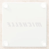 Minimalistisch professionele moderne natuurkunde glazen onderzetter (Achterkant)