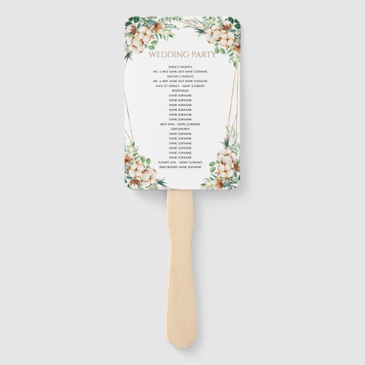 Minimalistisch programma Eucalyptus & Cotton voor  Handwaaier (Achterkant)