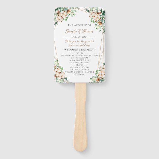 Minimalistisch programma Eucalyptus & Cotton voor  Handwaaier (Voorkant)