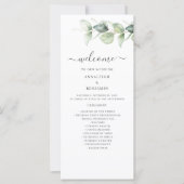 Minimalistisch programma Eucalyptus Greenery Weddi (Voorkant)