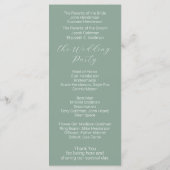 Minimalistisch programma Sage Weddenschap bij scri Programmakaart (Achterkant)