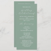 Minimalistisch programma Sage Weddenschap bij scri Programmakaart (Voorkant / Achterkant)