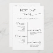 Minimalistisch programma voor de planning van de b programmakaart (Voorkant / Achterkant)