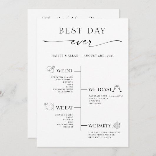 Minimalistisch programma voor de planning van de b programmakaart (Voorkant / Achterkant)